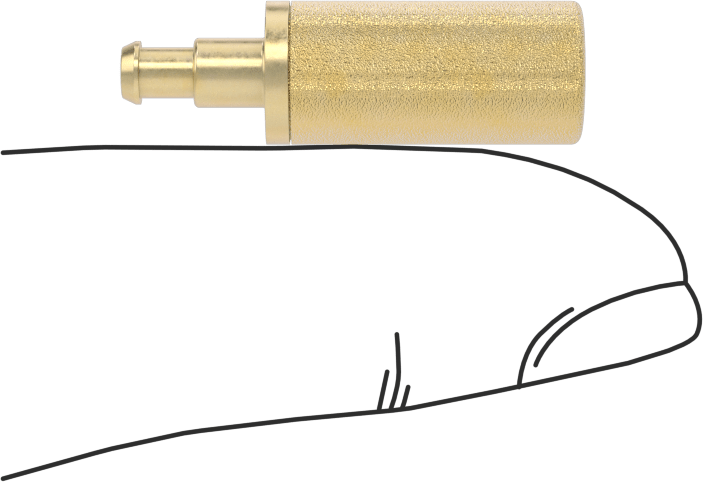 Susturucu, 3 mm Boru İç Çapı için, 100 PSI Akış Hızında 71 scfm, 1" Yükseklik
