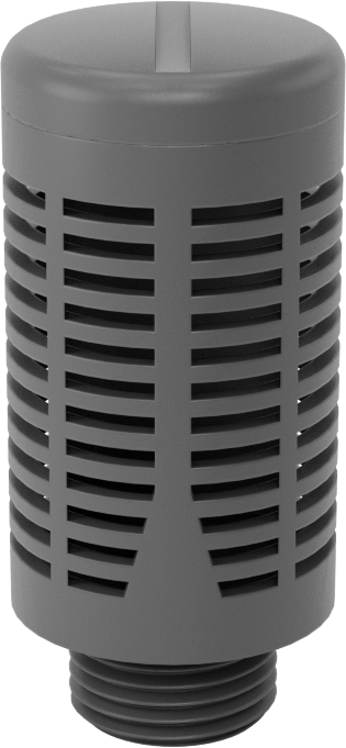 Susturucu, Naylon Bağlantı Parçası, 1/8 BSPP Erkek, 32 scfm @ 100 PSI
