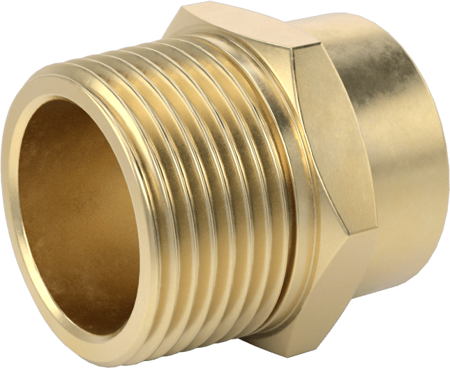 Pirinç Bahçe Hortumu Bağlantı Parçası, Düz Adaptör, 3/4 GHT Dişi x 1 NPT Erkek