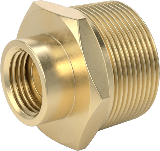 Pirinç Bahçe Hortumu Bağlantı Parçası, Düz Adaptör, 3/4 GHT Dişi x 1-1/2 NPT Erkek
