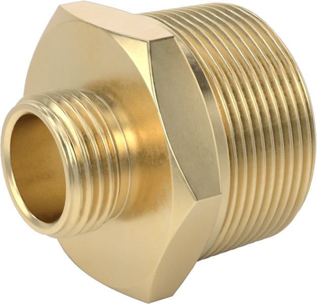 Pirinç Bahçe Hortumu Bağlantı Parçası, Düz Adaptör, 3/4 GHT Erkek x 1-1/2 NPT Erkek