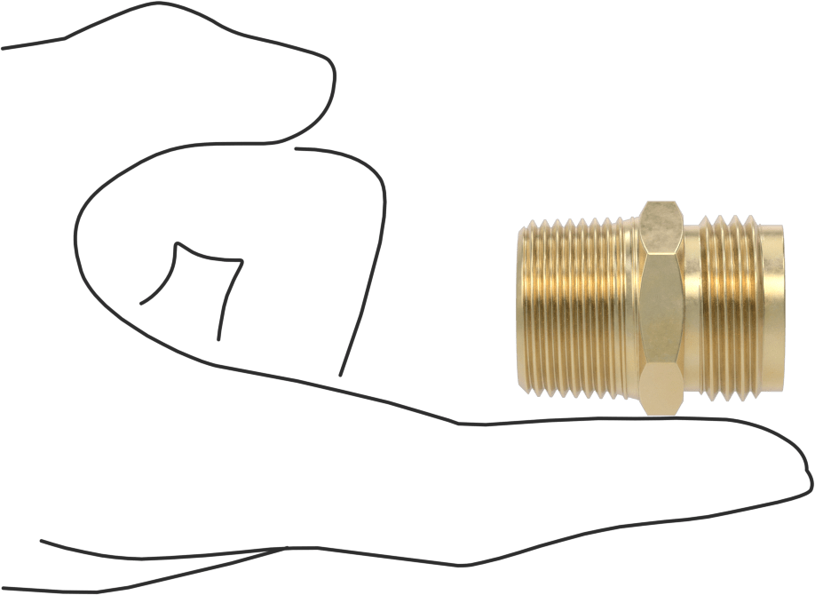 Pirinç Bahçe Hortumu Bağlantı Parçası, Düz Adaptör, 3/4 GHT Erkek x 3/4 NPT Erkek