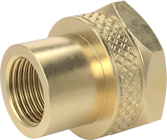 Pirinç Bahçe Hortumu Bağlantı Parçası, Düz Adaptör, 3/4 GHT Dişi x 3/8 NPT Dişi