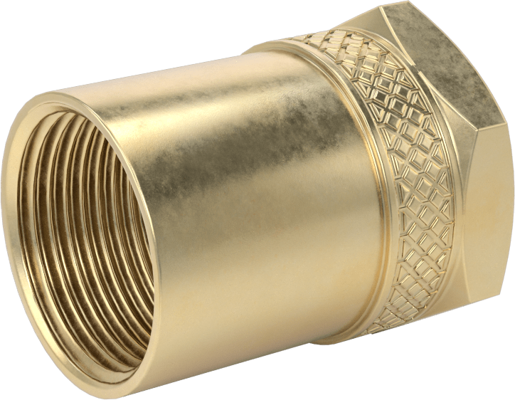 Pirinç Bahçe Hortumu Bağlantı Parçası, Düz Adaptör, 3/4 GHT Dişi x 3/4 NPT Dişi