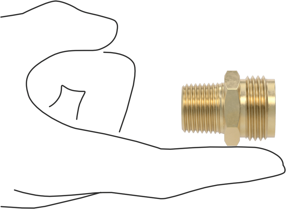 Pirinç Bahçe Hortumu Bağlantı Parçası, Düz Adaptör, 3/4 GHT Erkek x 1/2 NPT Erkek