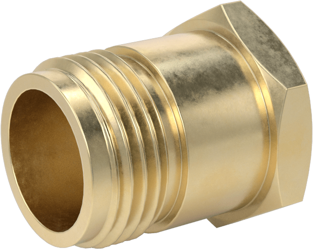 Pirinç Bahçe Hortumu Bağlantı Parçası, Burç Adaptörü, 3/4 GHT Erkek x 3/4 NPT Dişi