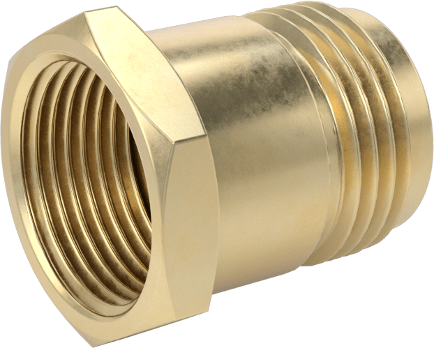 Pirinç Bahçe Hortumu Bağlantı Parçası, Burç Adaptörü, 3/4 GHT Erkek x 3/4 NPT Dişi