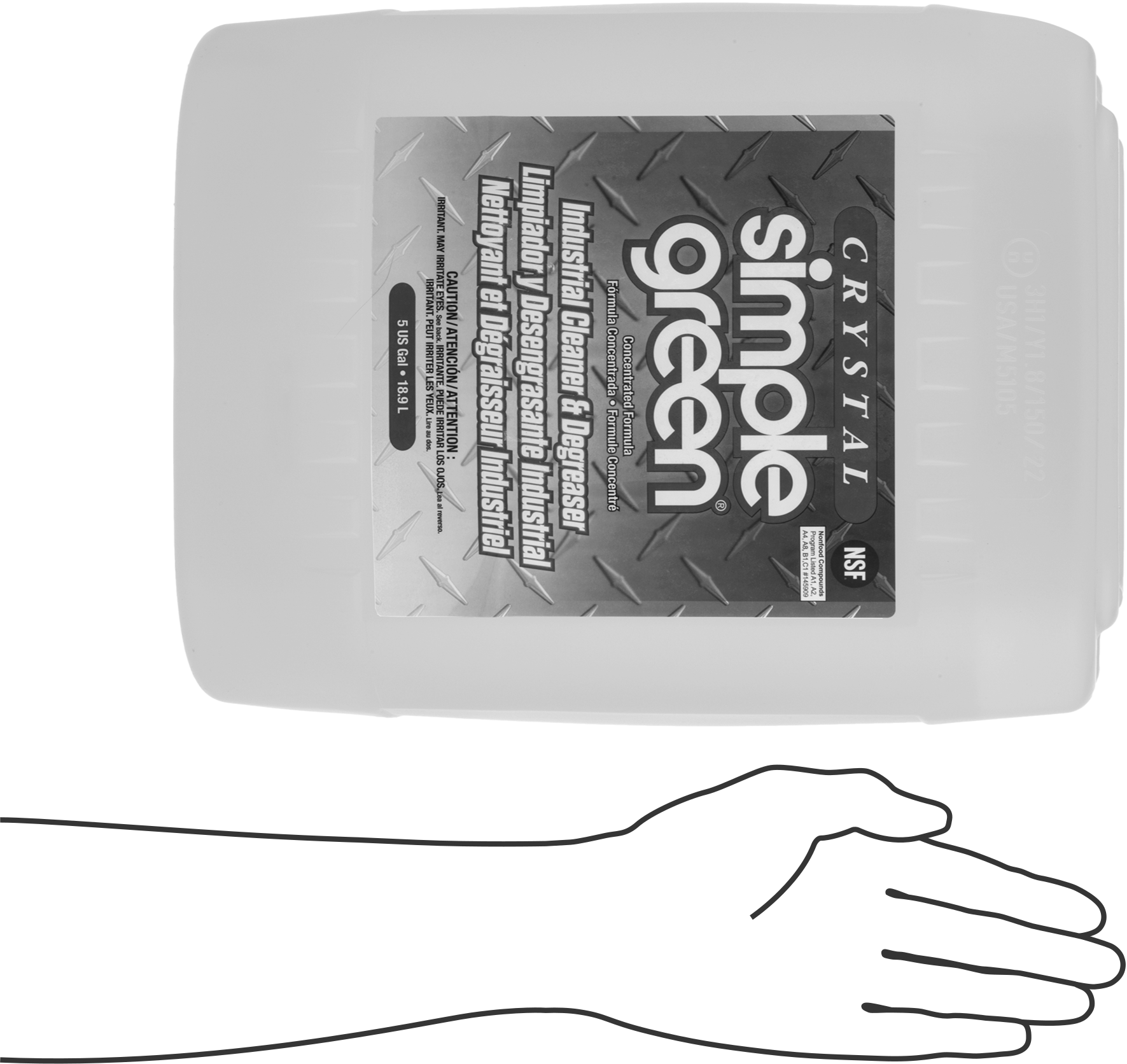 Crystal Simple Green Yağ Giderici, Sıvı Konsantre, 5 Galonluk Sürahi