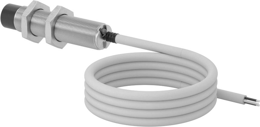 Metalik Nesne Yakınlık Anahtarı, AC/DC, Paslanmaz Çelik, Tel Uçlu Çıkıntılı, 18 mm Çap, 1 Kapalı
