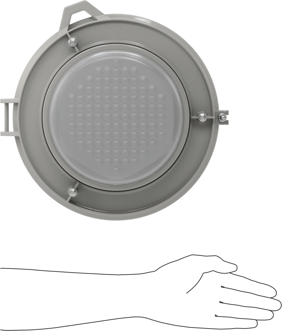 Yenileme Yıkamalı Yuvarlak Körfez Işığı, 13-3/8" Toplam Çap, 6000 Lumens