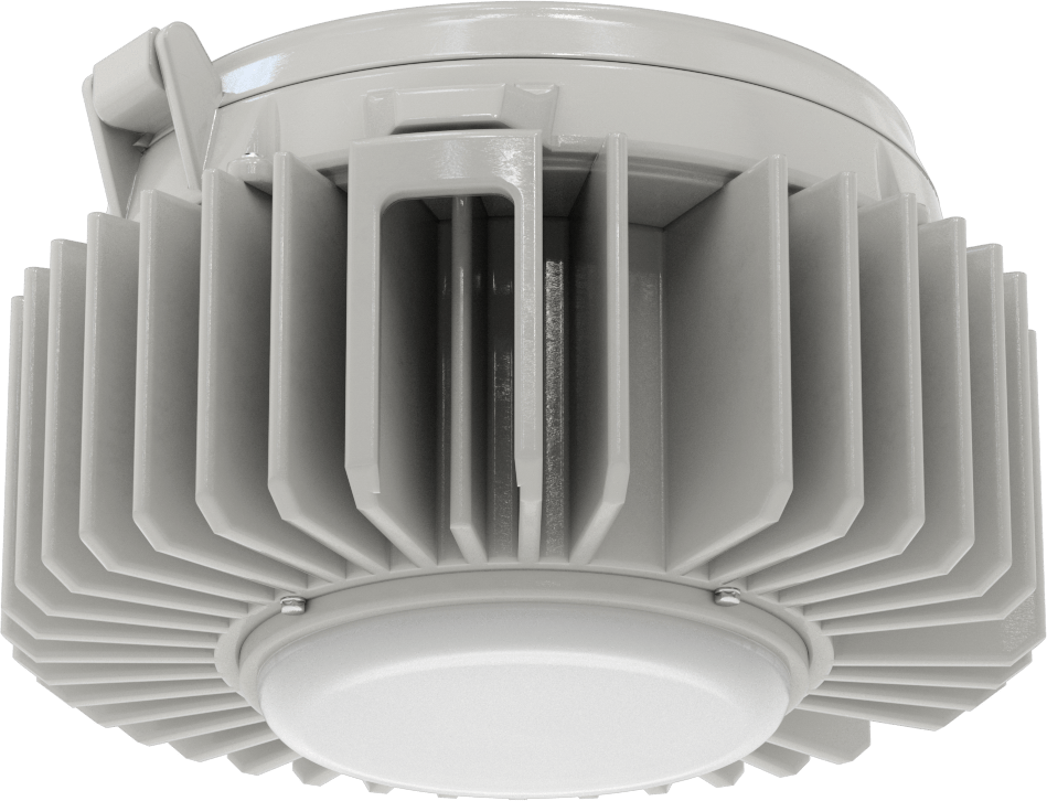 Yenileme Yıkamalı Yuvarlak Körfez Işığı, 14-3/4" Toplam Çap, 16400 Lumens