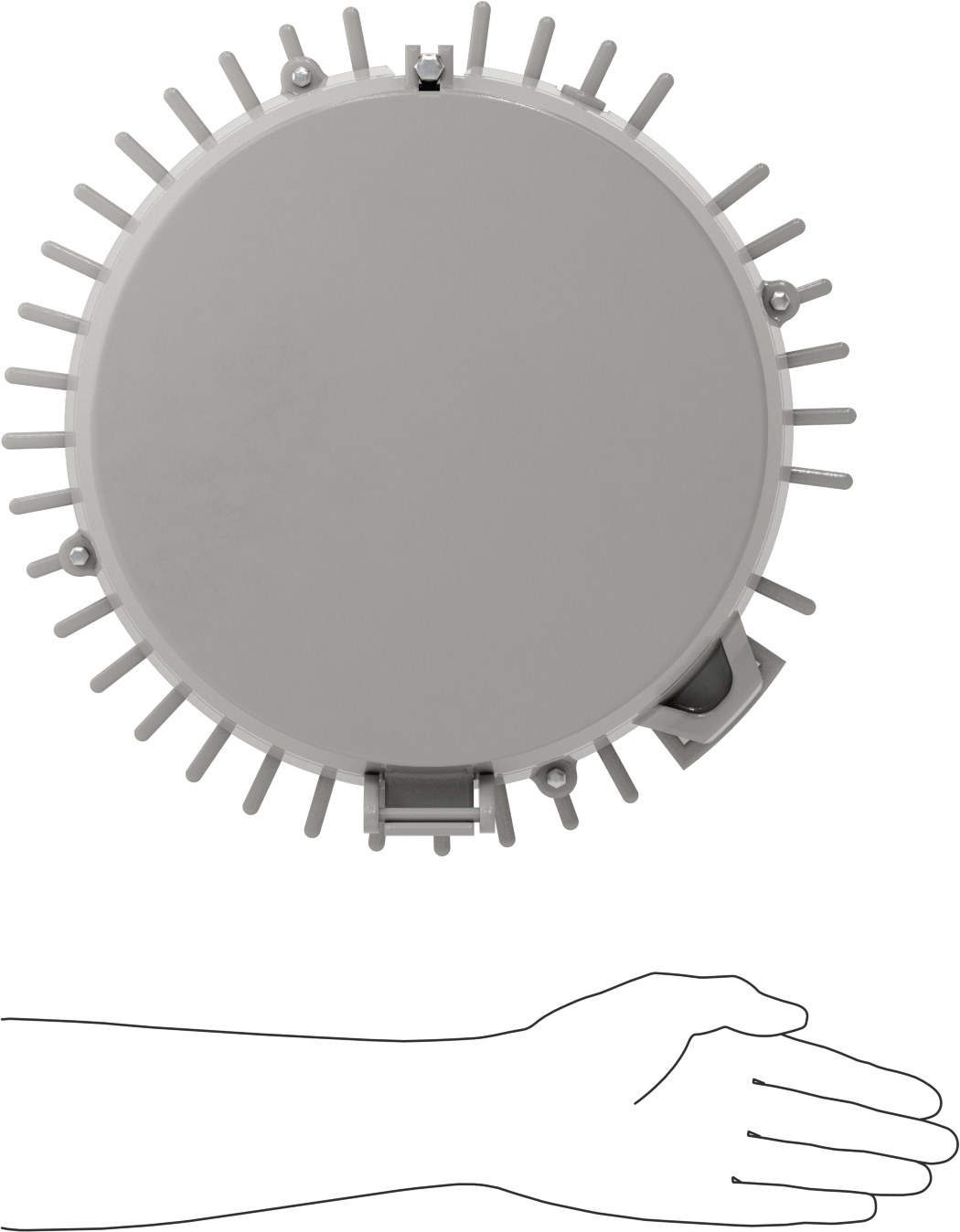 Yenileme Yıkamalı Yuvarlak Körfez Işığı, 14-3/4" Toplam Çap, 26050 Lumens