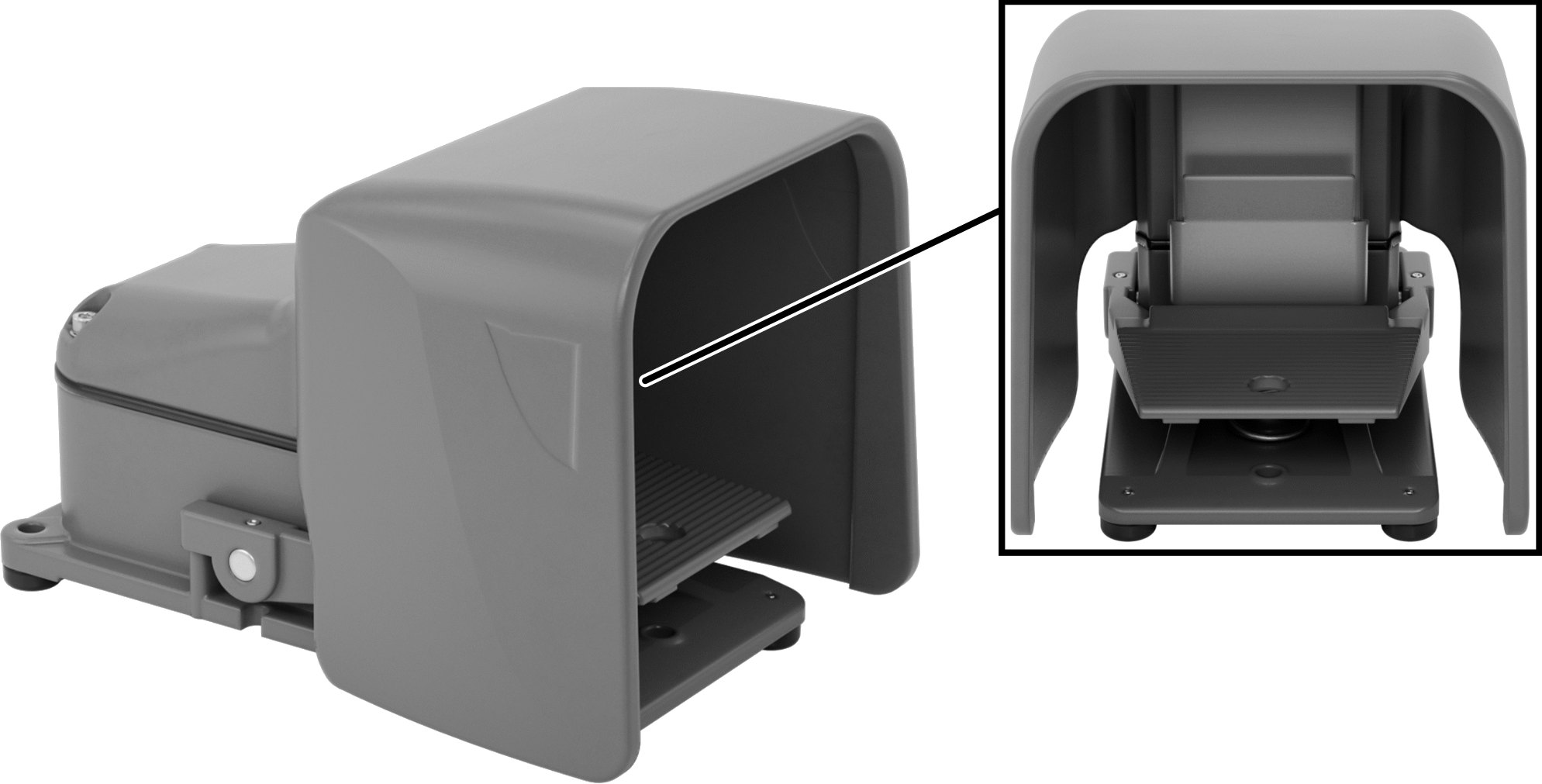 Switch with Safety Lever and Oversized Guard