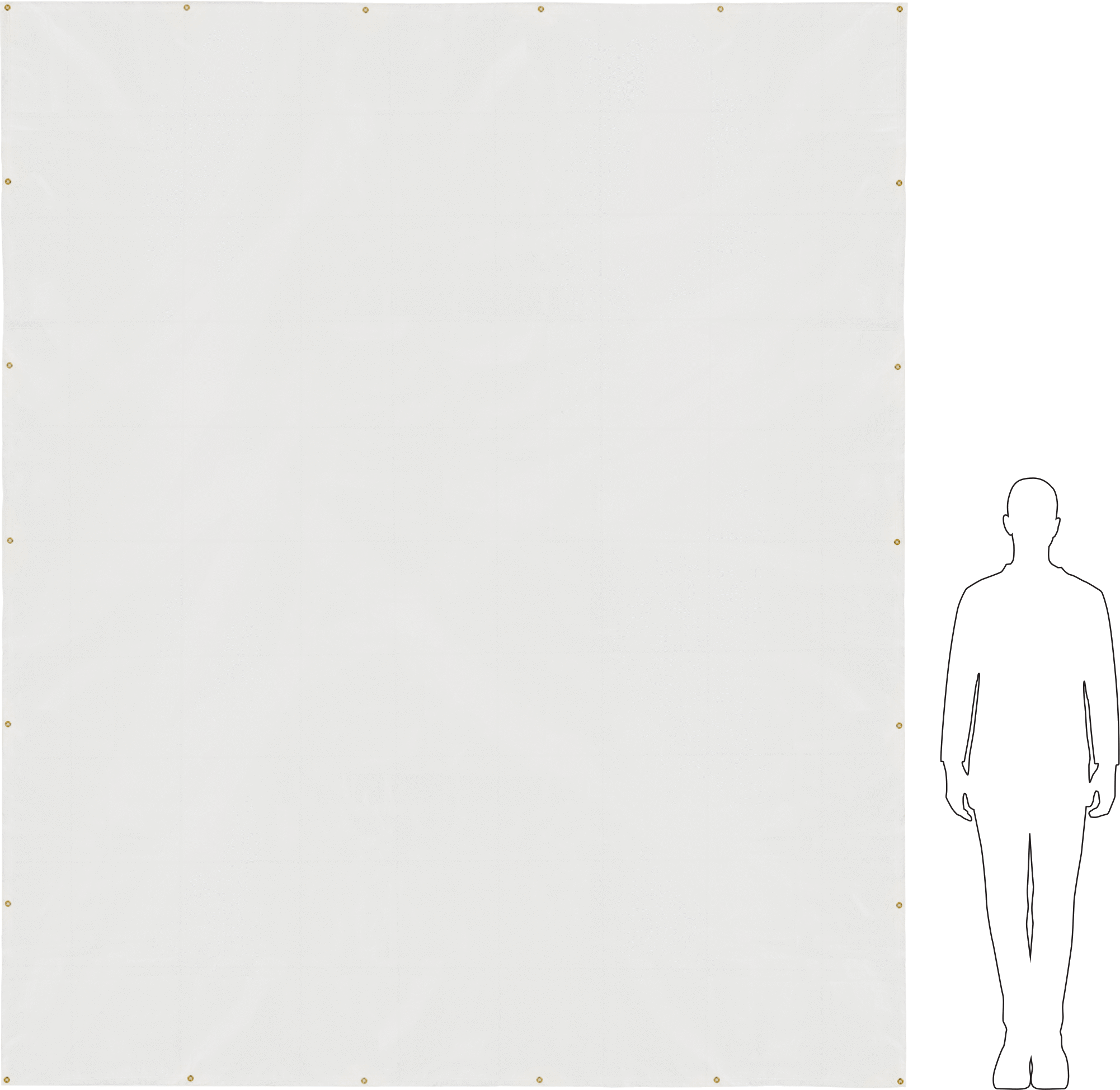 Alev Dirençli Muşamba, Polietilen Kumaş, 10' Genişlik x 12' Uzunluk