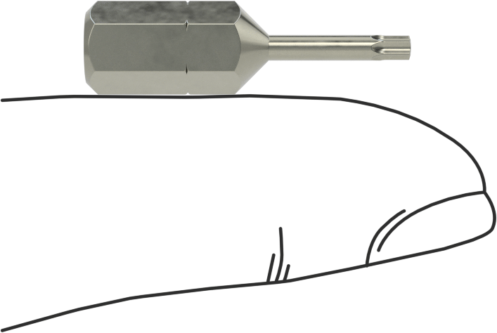 Kurcalanmaya Dayanıklı T7 Torx Ucu, 1/4" Altıgen Şaft