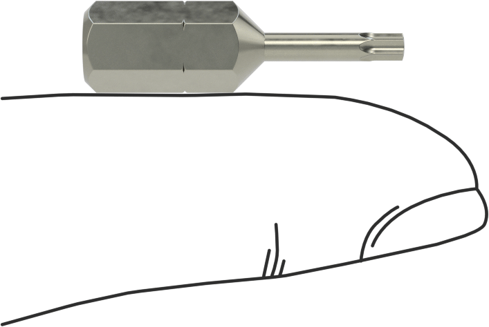 Kurcalamaya Dayanıklı T8 Torx Ucu, 1/4" Altıgen Şaft