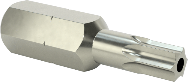 Kurcalamaya Dayanıklı T25 Torx Uç, 1/4" Altıgen Şaft