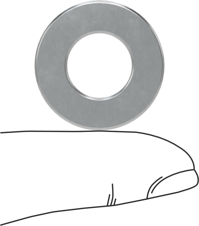 Yüksek Yük Ultra Düşük Sürtünmeli Baskı Yatağı, Yağ Emdirilmiş, 1/2" Mil Çapı için, 1" OD, 1/16" Kalınlık