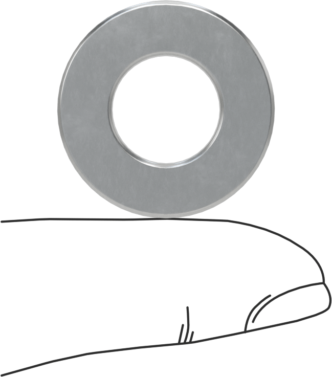 Yüksek Yük Ultra Düşük Sürtünmeli Baskı Yatağı, Yağ Emdirilmiş, 1/2" Mil Çapı için, 1" OD, 1/8" Kalınlık