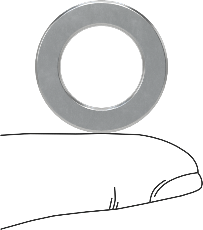 Yüksek Yük Ultra Düşük Sürtünmeli Baskı Yatağı, Yağ Emdirilmiş, 5/8" Mil Çapı için, 1" OD, 1/8" Kalınlık