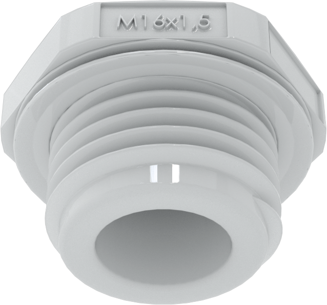 Muhafazalar için Dişli Tapa, Su Geçirmez, M16 x 1,5 mm Diş