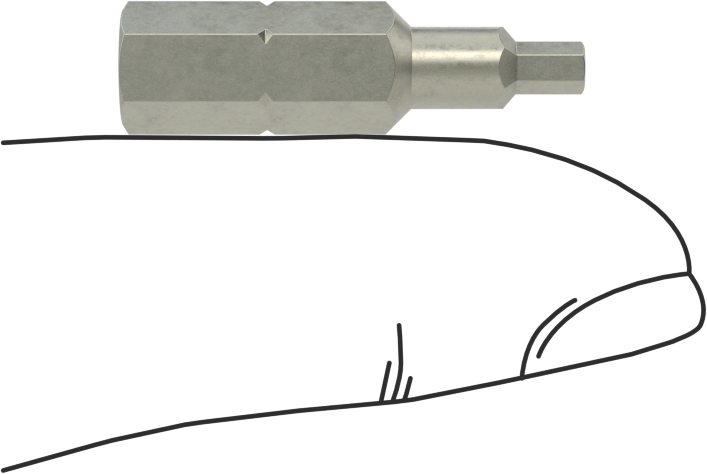 2,5 mm Altıgen Uç, 1/4" Altıgen Şaft