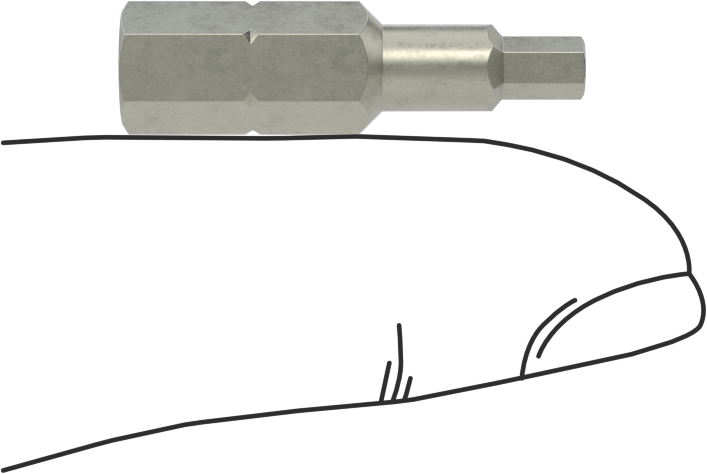 3 mm Altıgen Uç, 1/4" Altıgen Şaft