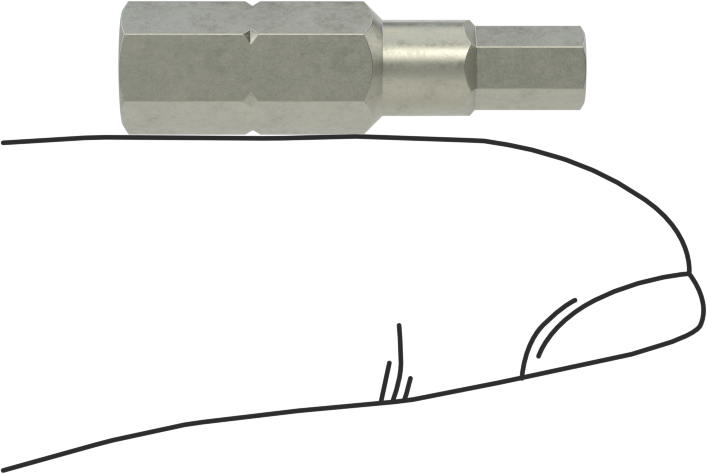 4 mm Altıgen Uç, 1/4" Altıgen Şaft