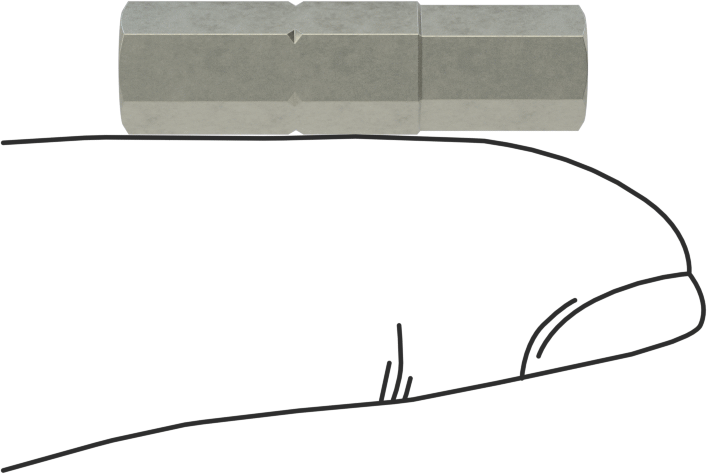 6 mm Altıgen Uç, 1/4" Altıgen Şaft