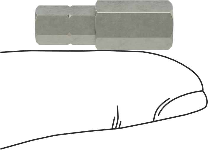 8 mm Altıgen Uç, 1/4" Altıgen Şaft