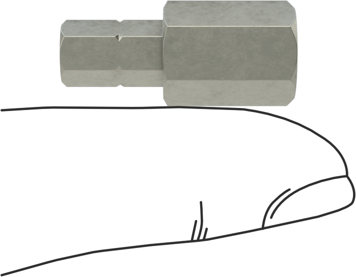 10 mm Altıgen Uç, 1/4" Altıgen Şaft