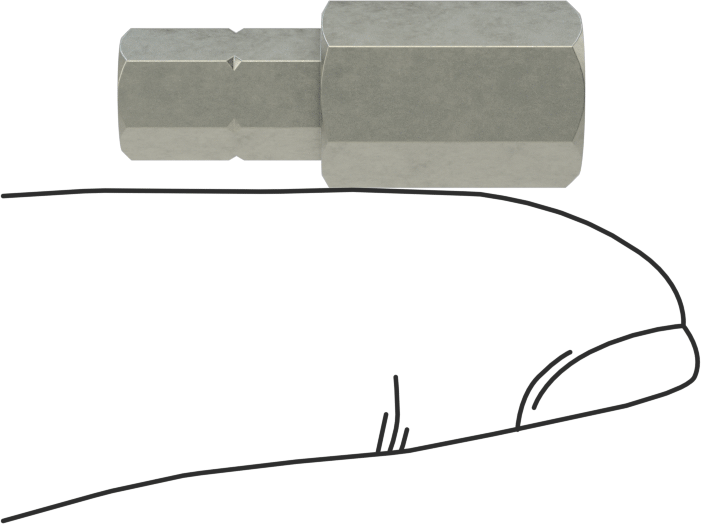 9 mm Altıgen Uç, 1/4" Altıgen Şaft