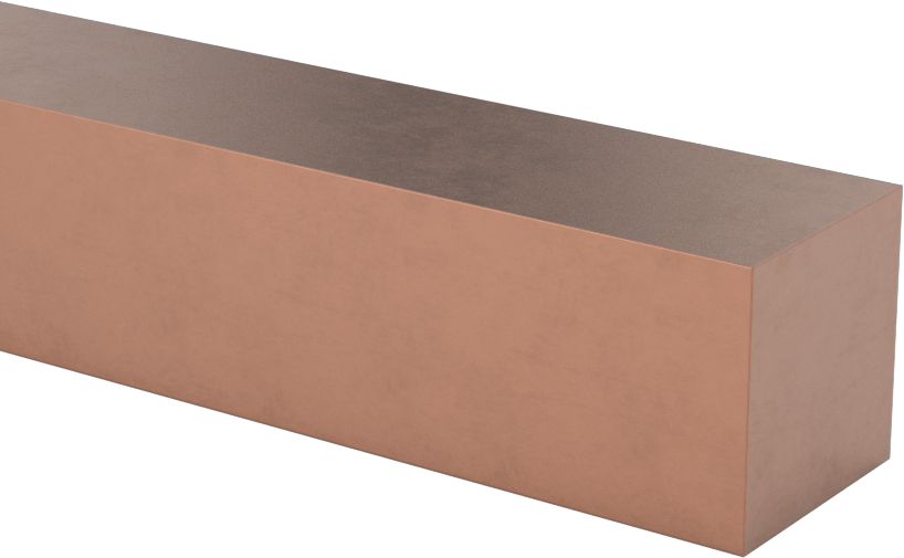 Elektrik İletken Tungsten Bakır Çubuk, 3/4“ Kalınlık x 3/4” Genişlik x 12" Uzunluk