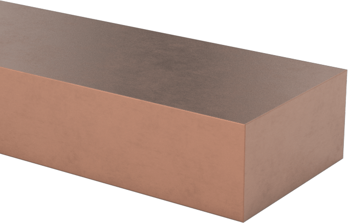 Elektrik İletken Tungsten Bakır Çubuk, 1/4“ Kalınlık x 1/2” Genişlik x 12" Uzunluk