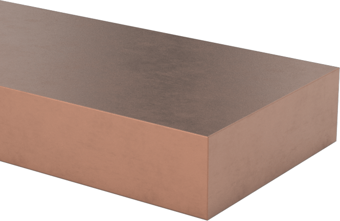 Elektrik İletken Tungsten Bakır Çubuk, 1/4“ Kalınlık x 3/4” Genişlik x 8" Uzunluk