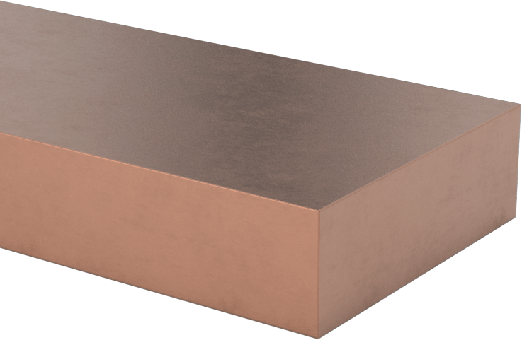 Elektrik İletken Tungsten Bakır Çubuk, 1/2“ Kalınlığında x 1-1/2” Genişliğinde x 8" Uzunluğunda