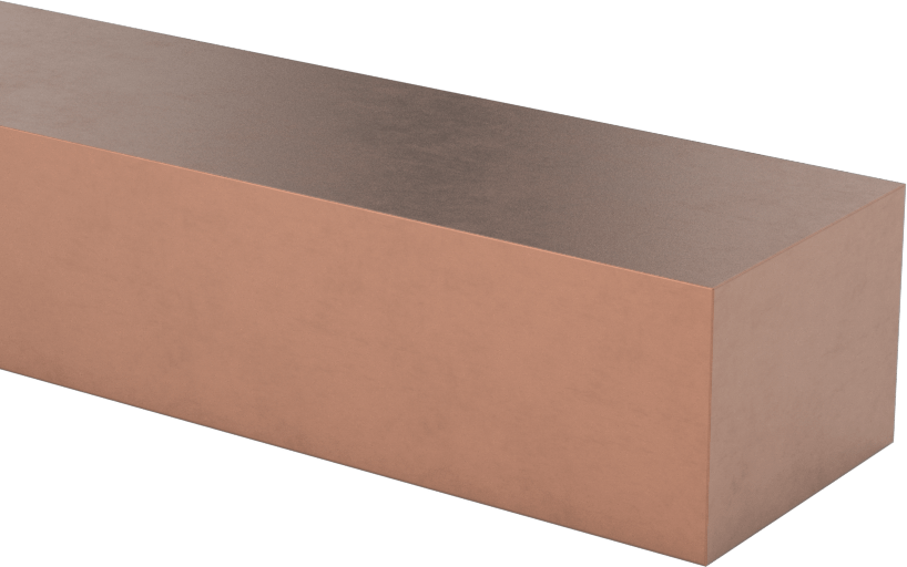 Elektrik İletken Tungsten Bakır Çubuk, 3/4“ Kalınlık x 1” Genişlik x 8" Uzunluk