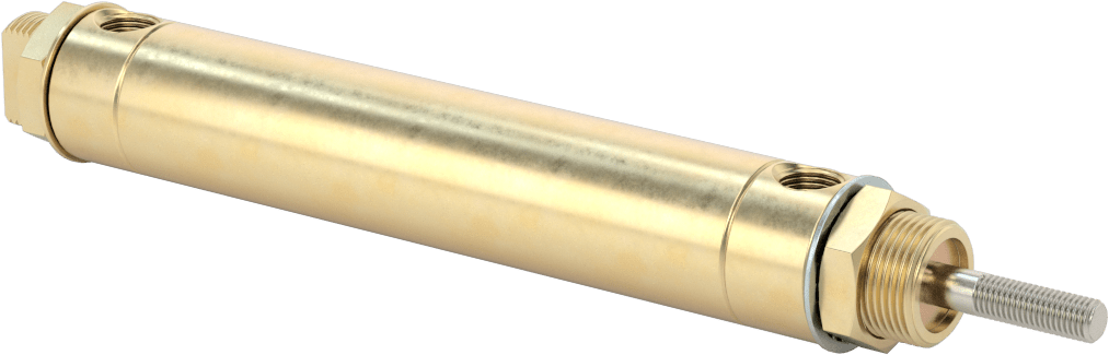Darbeye Dayanıklı Yuvarlak Gövdeli Hava Silindiri, Evrensel Montaj, 7/8" Çap, 3" Strok Uzunluğu