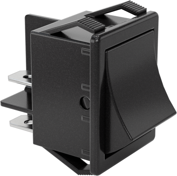 Kanatlı Anahtar, 2 Konum, 7/8" Kesik Genişliği, 4 Terminal, 20A@125V AC
