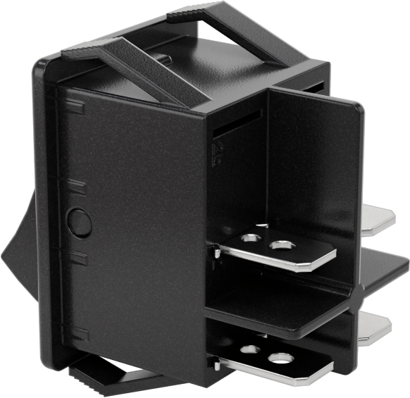Kanatlı Anahtar, 2 Konum, 7/8" Kesik Genişliği, 4 Terminal, 20A@125V AC
