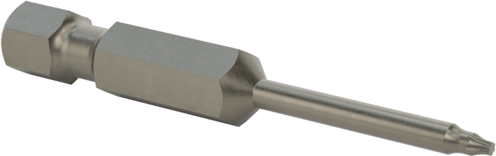 Torx Ucu, Elektrikli Aletler için 1/4" Altıgen Şaft, T3 Boyutu, 2" Toplam Uzunluk