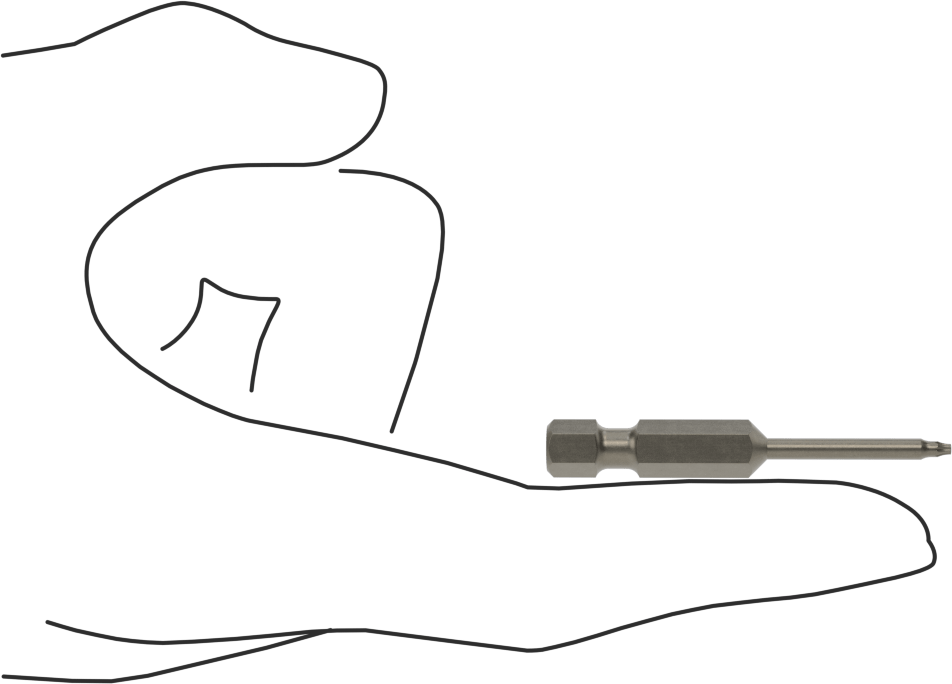 Torx Ucu, Elektrikli Aletler için 1/4" Altıgen Şaft, T4 Boyutu, 2" Toplam Uzunluk