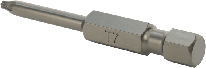 Torx Ucu, Elektrikli Aletler için 1/4" Altıgen Şaft, T7 Boyutu, 2" Toplam Uzunluk