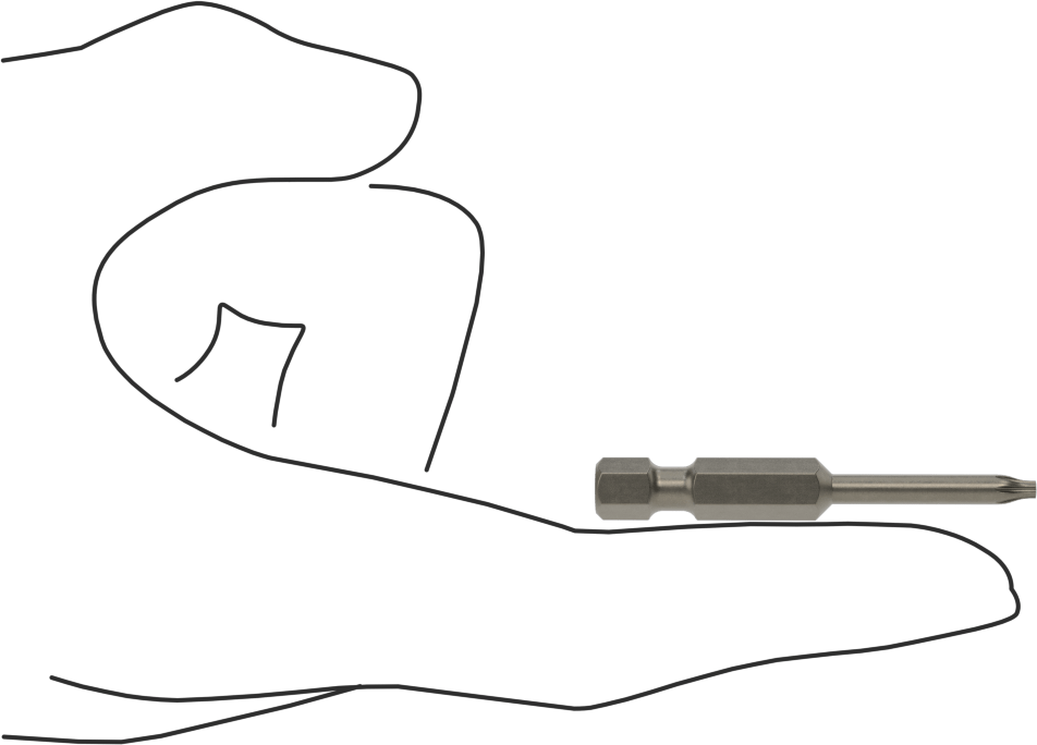 Torx Ucu, Elektrikli Aletler için 1/4" Altıgen Şaft, T7 Boyutu, 2" Toplam Uzunluk