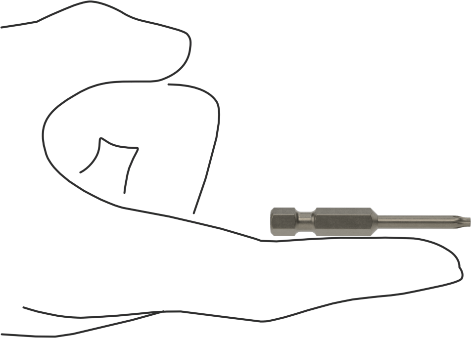 Torx Ucu, Elektrikli Aletler için 1/4" Altıgen Şaft, T8 Boyutu, 2" Toplam Uzunluk