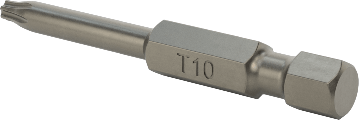 Torx Ucu, Elektrikli Aletler için 1/4" Altıgen Şaft, T10 Boyutu, 2" Toplam Uzunluk