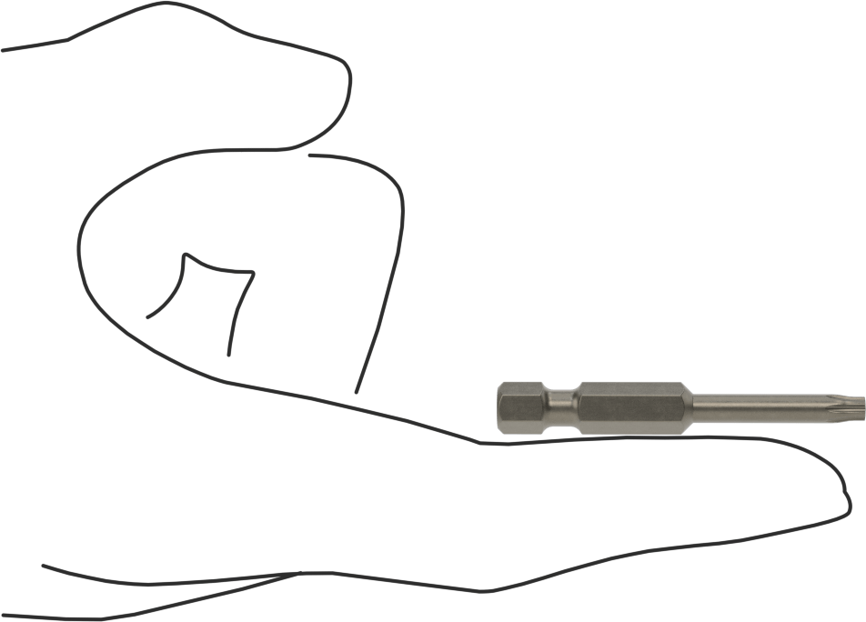 Torx Ucu, Elektrikli Aletler için 1/4" Altıgen Şaft, T15 Boyutu, 2" Toplam Uzunluk