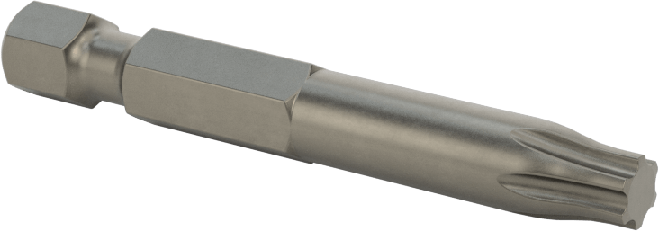 Torx Ucu, Elektrikli Aletler için 1/4" Altıgen Şaft, T27 Boyutu, 2" Toplam Uzunluk