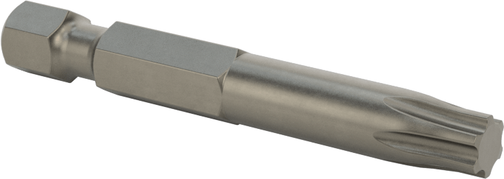 Torx Ucu, Elektrikli Aletler için 1/4" Altıgen Şaft, T30 Boyutu, 2" Toplam Uzunluk