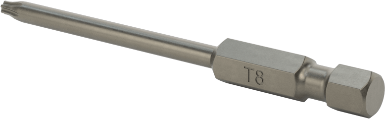 Torx Ucu, Elektrikli Aletler için 1/4" Altıgen Şaft, T8 Boyutu, 2-3/4" Toplam Uzunluk
